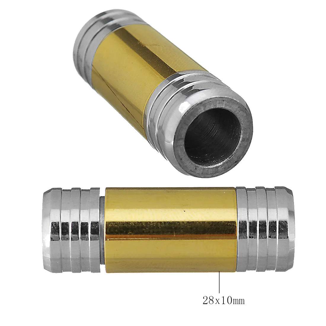 10Pcs 28mm Stainless Steel Magnetic Buckle Connectors Clasp Fit 6mm Round Leather Rope Cord for DIY Making Bracelets Necklace