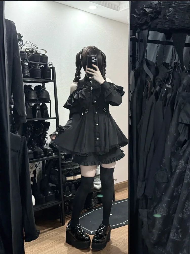 

Sweet Sle Long Sve Hollow out Dr + Slimming Se Pants ort Set Женский модный костюм из двух предметов Школьный orm