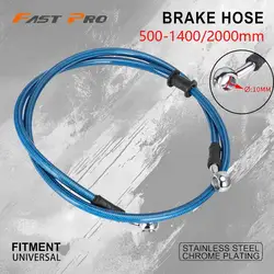 Motorcycles Universal 500-1400mm 2000mm Hydraulic Brake Clutch Radiator Oil Cooler Hose Line Pipe Tube 28 Degree Banjo Blue