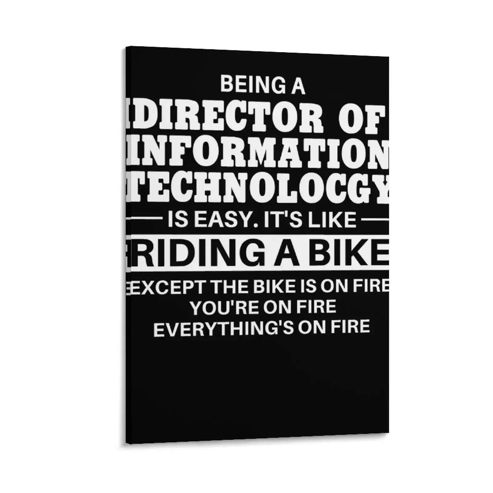 

Director Of Information Technology Riding A Bike Canvas Painting home decor interior Decoration for home posters for room