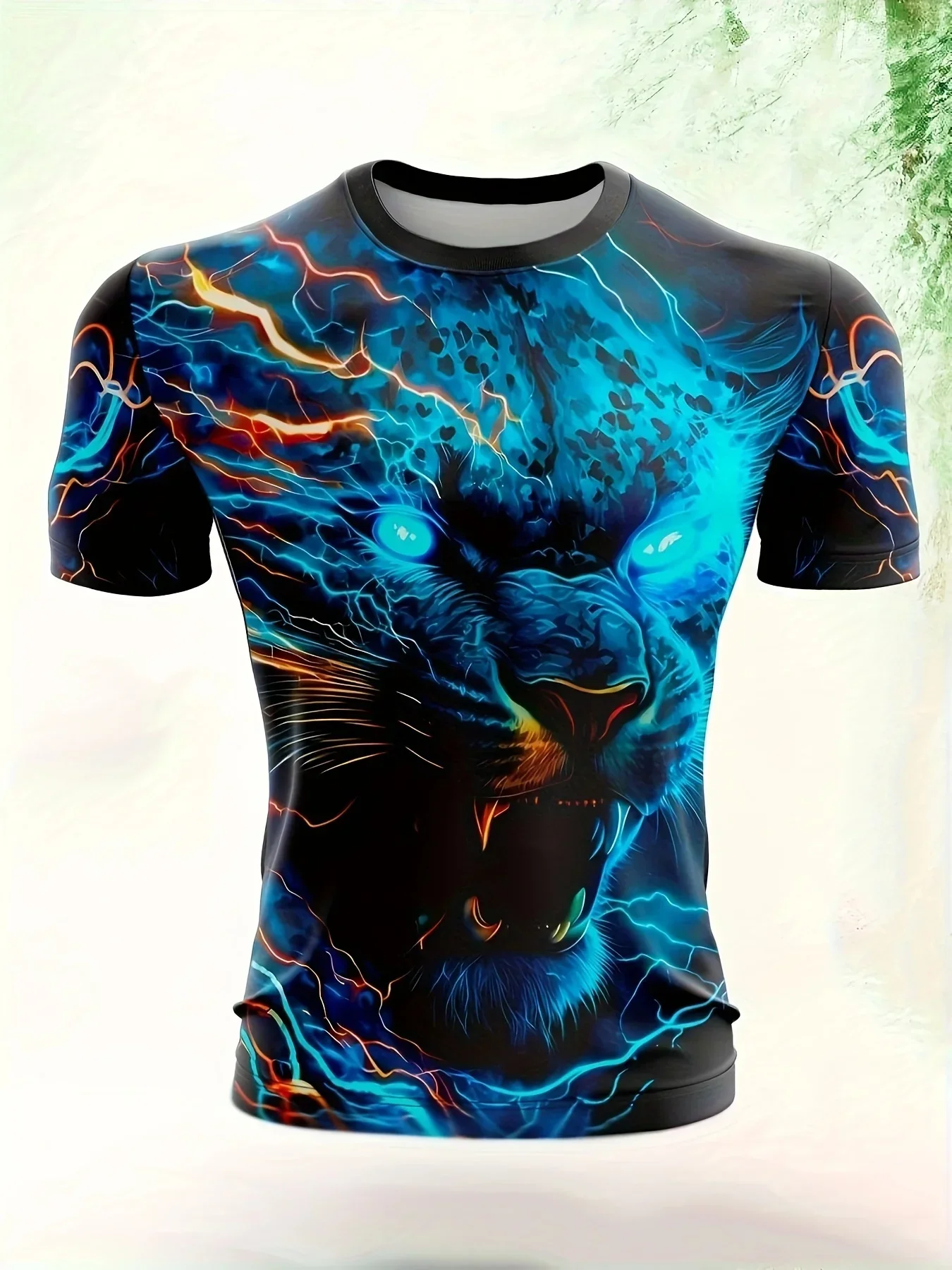 Men's Cosplay Animation 3D Printed T-shirt Men's Compression Shirt Short Sleeve Top Fitness T-shirt Novel Slim-fit Tight T-shirt