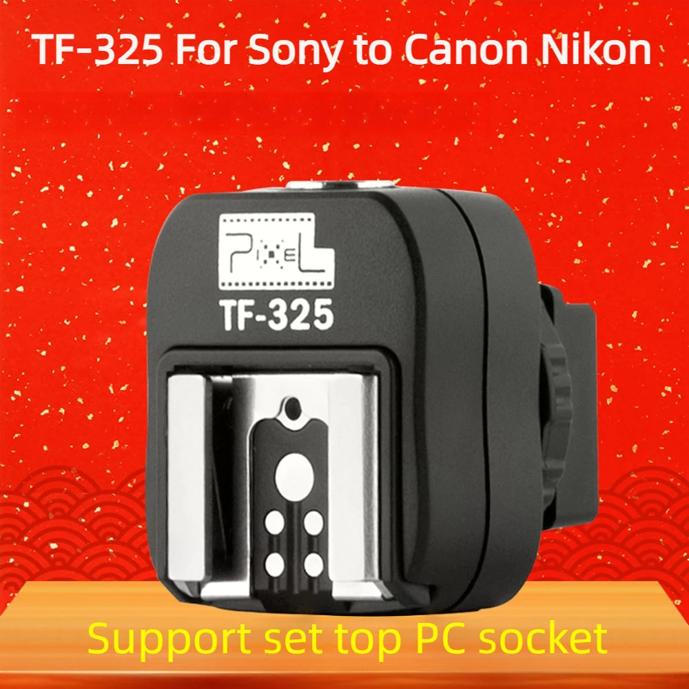 Pixel TF-325 Nuovo convertitore adattatore hot shoe per fotocamera DSLR Sony a luce flash Canon Nikon PENTAX