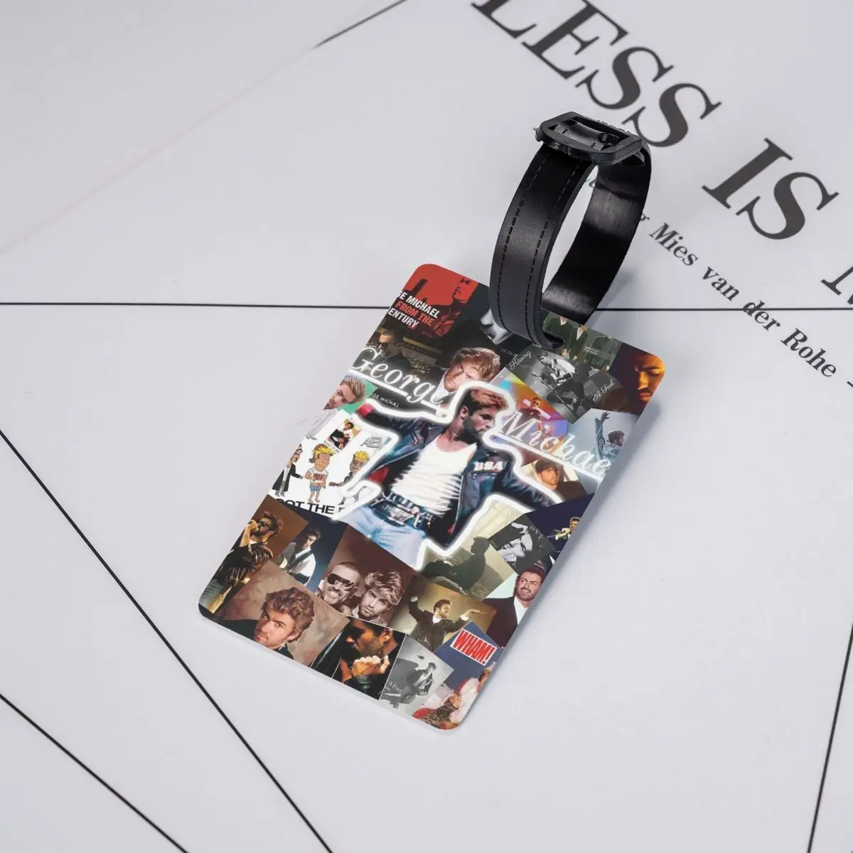 

George Michael Luggage Tags Suitcase Accessories Travel Baggage Boarding Tag Label Holder ID Name Address