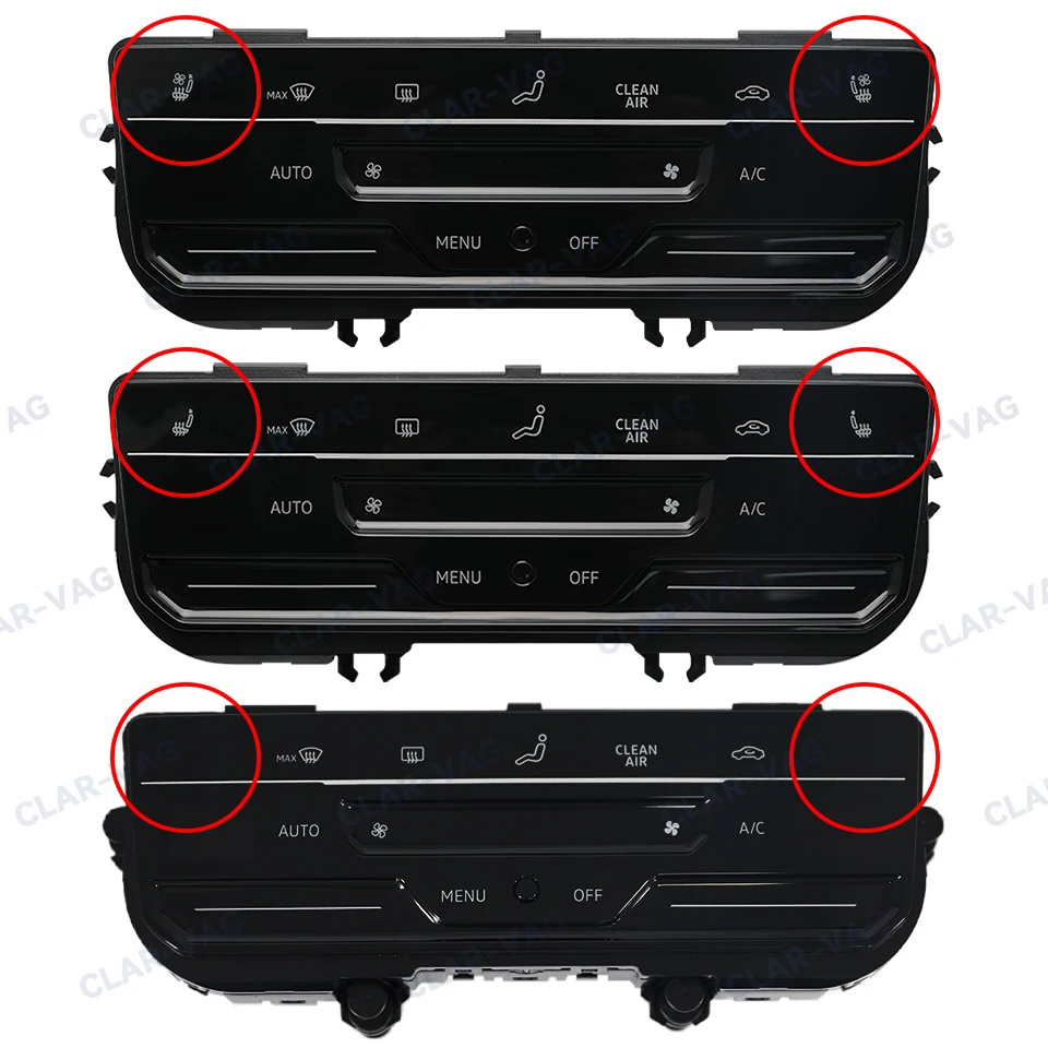 Per VW Golf MK7 MK7.5 Golf 7 7.5 Golf R LCD Touch Screen pannello aria condizionata automatico con riscaldamento del sedile