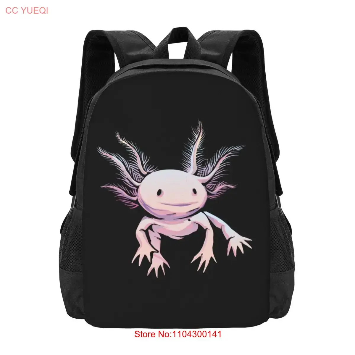 Realistic Axolotl Animal  Collaboration Backpack Large Capacity Cute Foldable  Clothes Backpacks