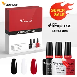 3 pz/kit Venalisa smalto Gel per unghie lucido Semi permanente grande copertura vernice Gel Soak Off UV LED Gel Polish nuovo Set studente