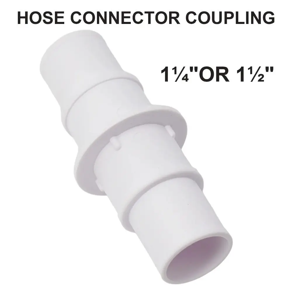 Durable 38mm Pool Hose Connector White ABS Threaded Pipe Fitting Pool Hose Cuff