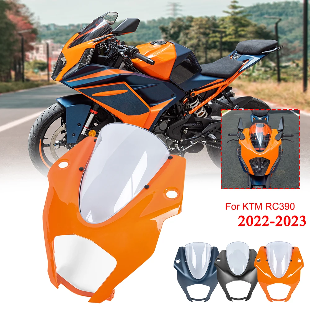 For KTM RC390 2022-2023 Windshield Windscreen Fairing Front Cowl RC 390 200 125 Air Deflector Protector Motocycle Accessories