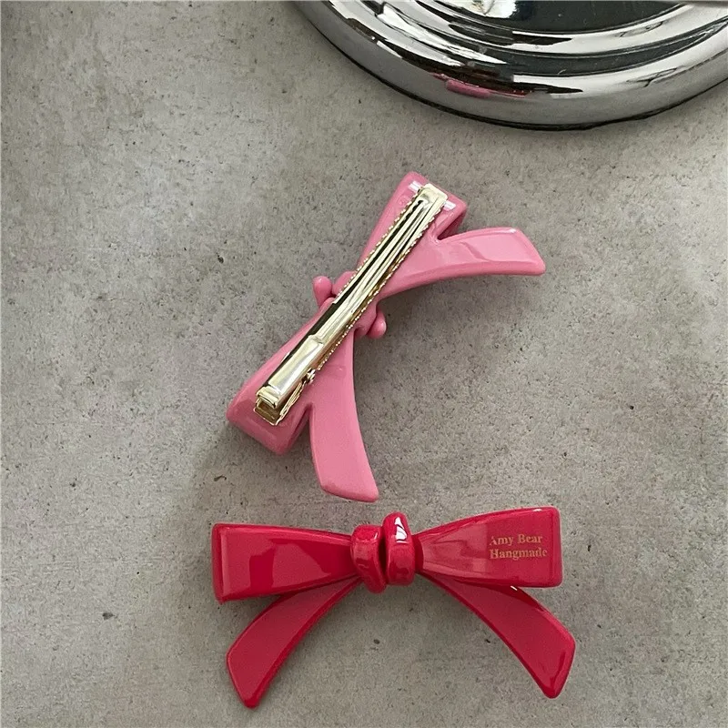 Sweet Bowknot Hair Clip Acetate Hair Clip Korean Jelly Color Hairpin for Women Girls Clips Hairgrip Fashion Hair Accessories