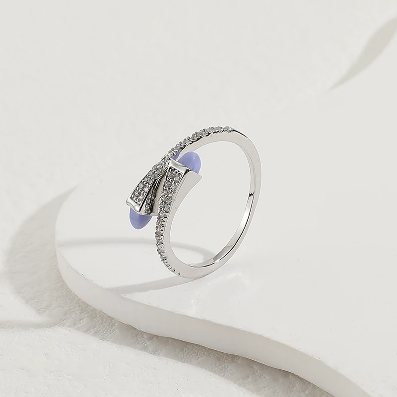 2025New Fashion Style Luxury Zircon Candy Color Stone Opening Adjustable Ring Women\'s Jewelry Ring Holiday Festival Gift