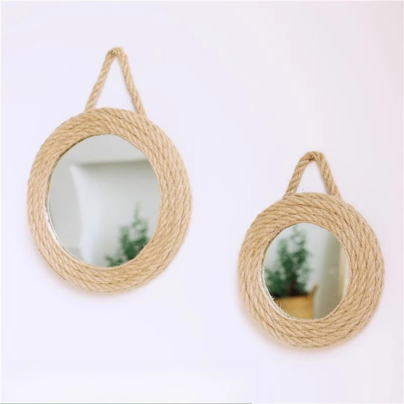 

Nordic Style Hemp Rope Mirror Modern Simple Decorative Mirrors Stylish Designer Makeup Mirror Espejo Decorativo Home Decoration