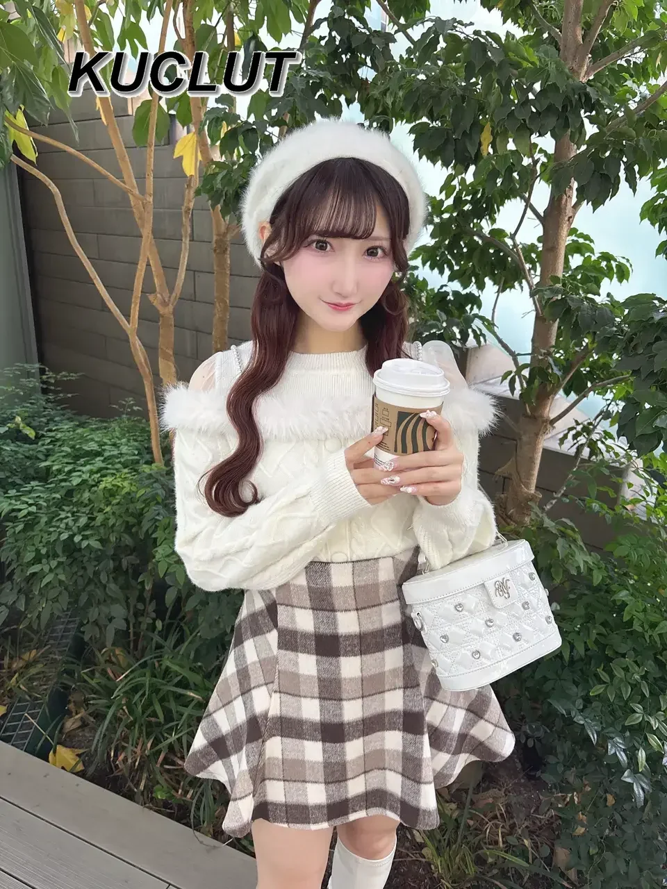 เสื้อสเวตเตอร์ไหมพรมสำหรับผู้หญิง ลายเพชร แขนยาวแบบเปิดไหล่ ทรงสั้นเข้ารูป สไตล์ญี่ปุ่นใหม่ สำหรับฤดูใบไม้ร่วงและฤดูหนาว