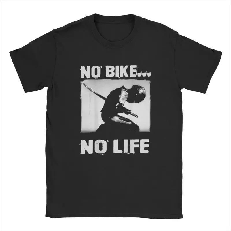 Y2K Men'S T- Motorcycle Lovers No Bike No Life Vintage Cotton Tees Short Sleeve Bikers Funny Racer T Shirts Crew Neck 4XL 5XL