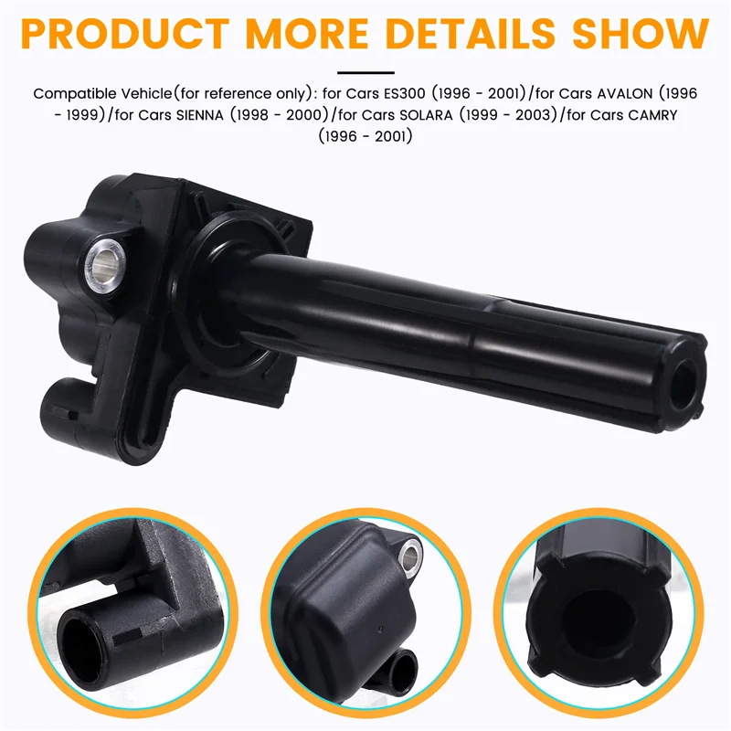 

ABQB-3Pcs Ignition Coil For Toyota Avalon Camry Sienna Solara 3.0L 1996-2003 9091902215 UF155