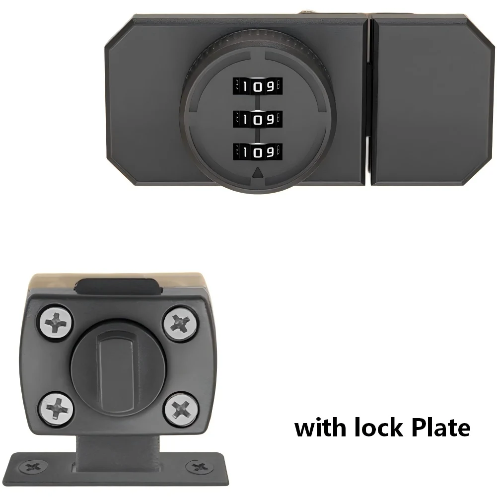 Password Protected Zinc Alloy Lock for Glass Cabinet Doors Compatible with 5mm to 10mm Thickness Display Cases