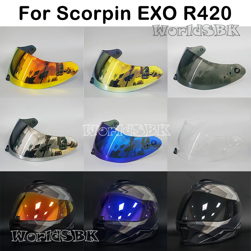 Helmet Shields Visor for Scorpion R420 Windshield Visera Casco Moto Uv Cut Capacete De Moto Accessories