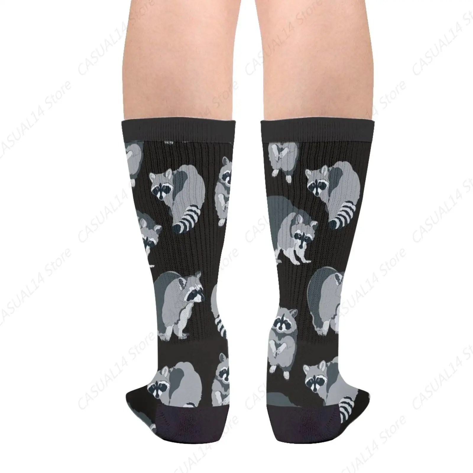 Funny Cute Racoon Raccoon Casual Funny Funky Novelty Socks For Men Women