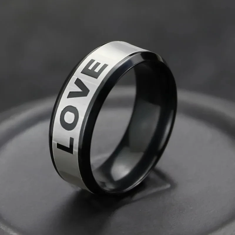 Ring male tide Korean version student single titanium steel fashion ring men women net red domineering cool index finger rings