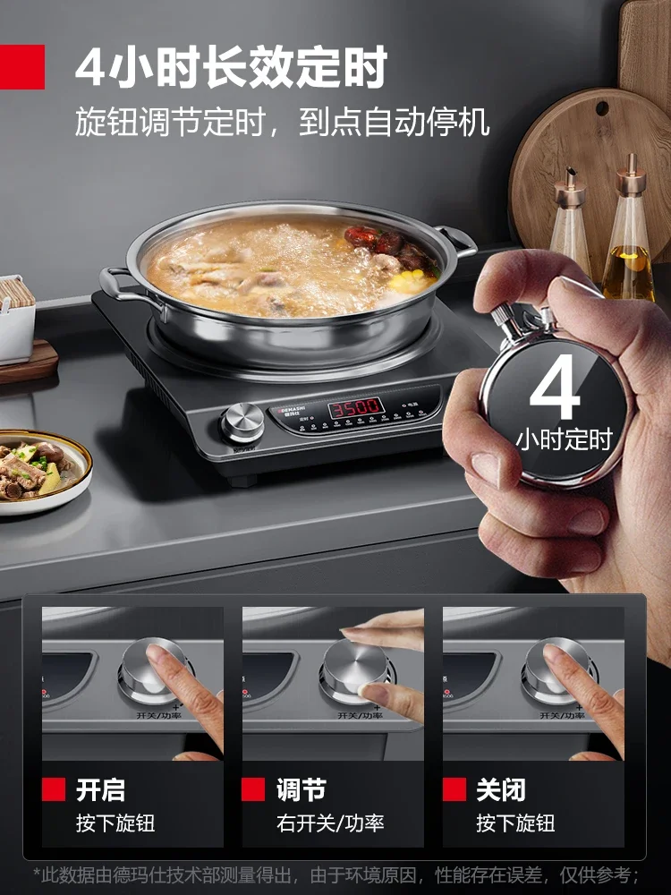 Fornello a induzione concavo per uso domestico Fornello a induzione a fuoco feroce ad alta potenza Fornello elettrico commerciale