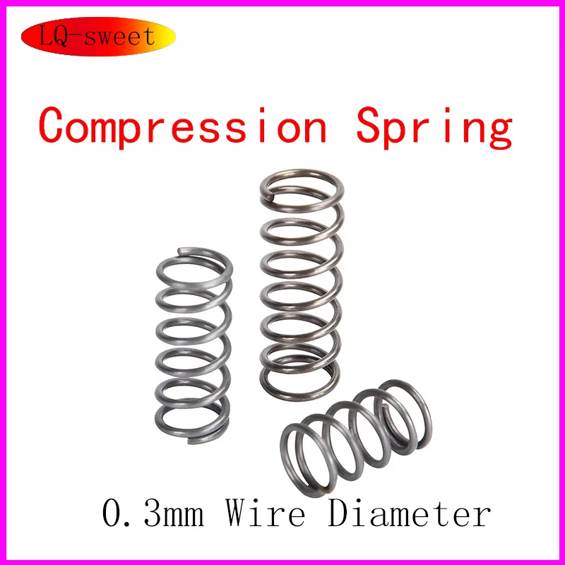 65MN spring steel precision compression spring, wire diameter of 0.3mm, high load-bearing capacity