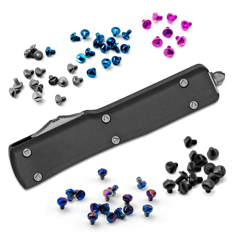 CNC 5 Colors OTF Disassembled Knife Titanium Triangle Screws For Microtech UTX-70 UTX70 Ultratech Knives Parts & Accessories