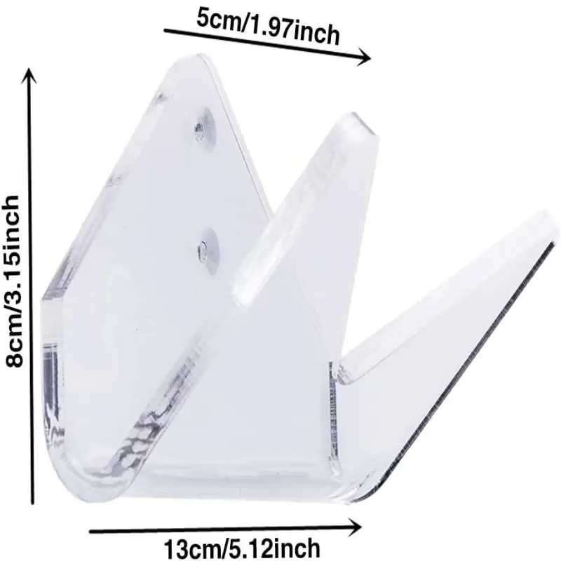 Acrílico Skate Wall Mount Rack, Longboard Deck, Skate Scooter Holder, Display Stand, Cabide, 1.97x5.11x3.14"