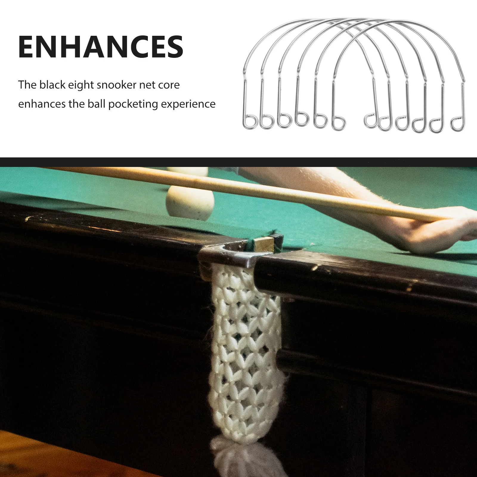 Filet de Table de billard, 6 pièces, coin de sac en alliage d'aluminium, fixateur de poche métallique, accessoires de Table de billard, fixateur de sac en filet de billard