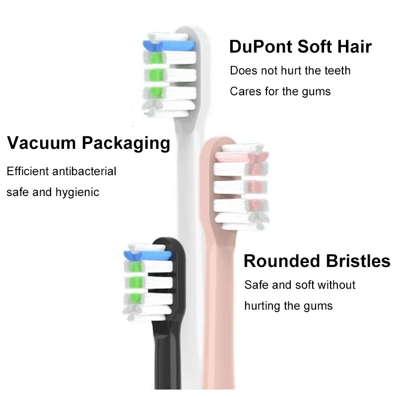 5-10 قطعة رؤوس فرشاة الاستبدال لشاومي SOOCAS X3 X5 V1 X3U رؤساء الخشن فرشاة الأسنان الكهربائية دوبونت الخشن مختومة معبأة