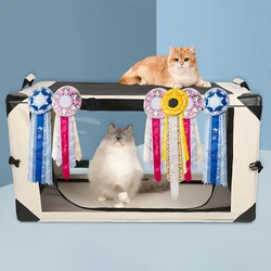 Large Cat Racing Cage For Exhibition Show Foldable Cattery Delivery Room Professional Cat Competition Cage
