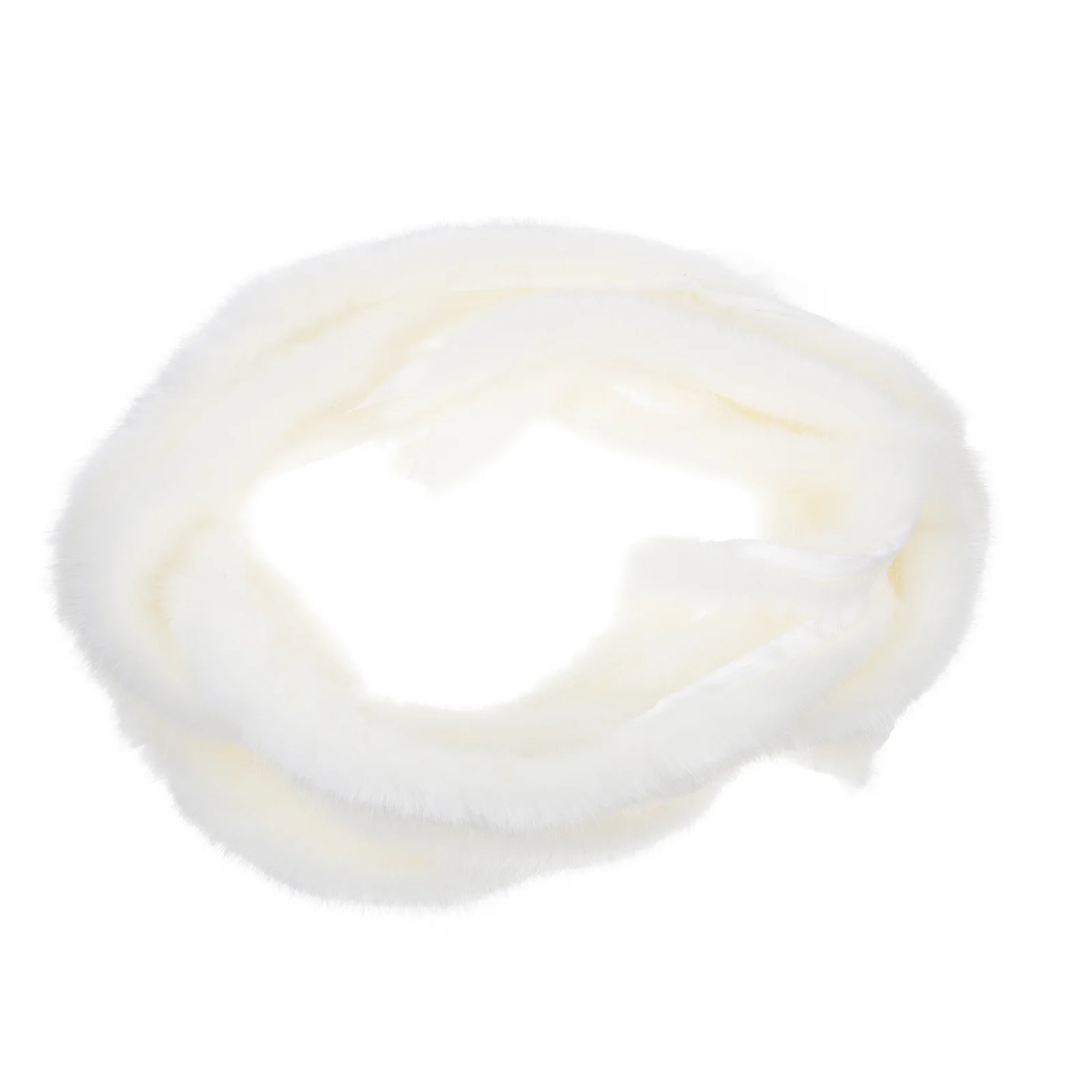 Faux Wool Chinese Style Hat White Trim Clothing Decorate Christmas Fur Ribbon Xmas Fake Artificial Tang Suit