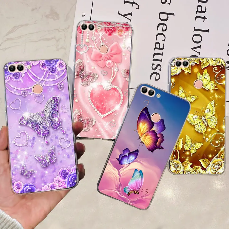 For Huawei P Smart 2017 2018 2019 2020 2021 Back Cover Cartoon Cool Style Animals Girly Soft TPU Silicone Bumper P smart+ 2018