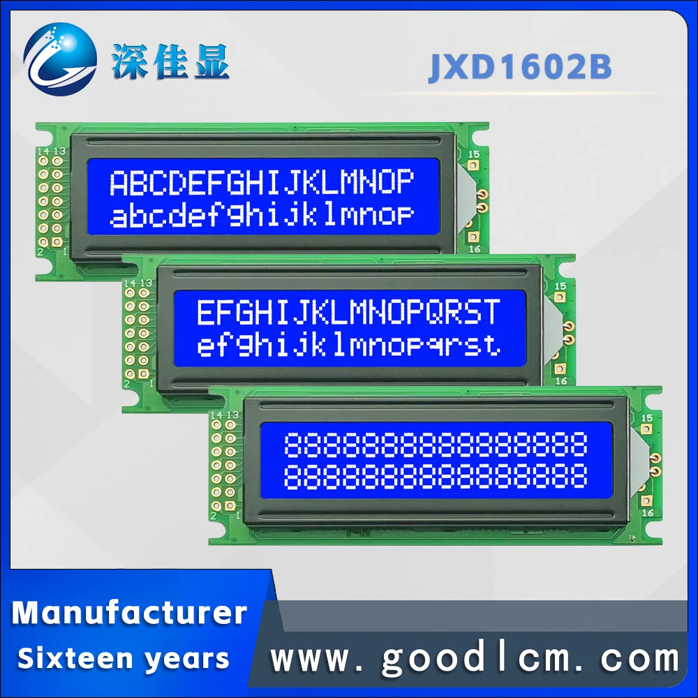 1602Lcd display 16x2B Lcm display module STN blue screen white light hd4780 or aip31066 control drive