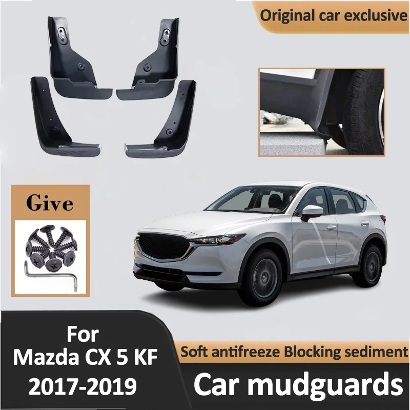 

Car Mud Flaps For For Mazda CX-5 2017 2018 2019 2nd Gen KF 4PCS Mudguards Splash Guards Fender Protect Tools Cars Accessories