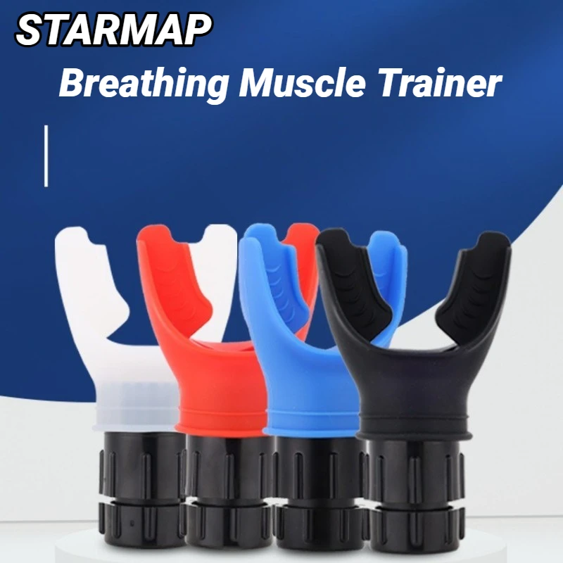 1 unidade de aparelho portátil para exercícios respiratórios para os pulmões, treinador de respiração para fitness, treino de resistência com resistências ajustáveis para esportes.