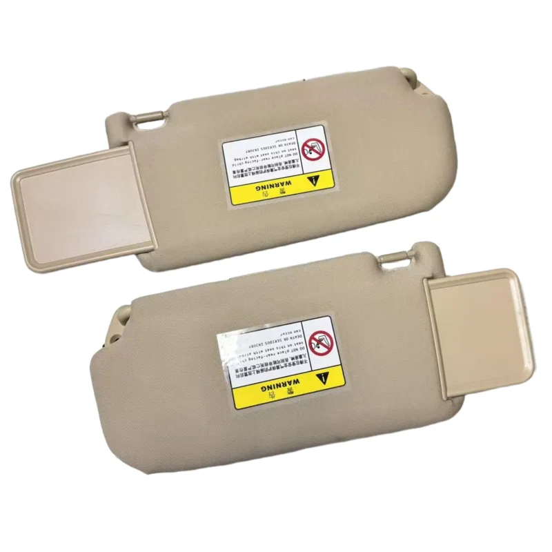852102E000 852202E000 Driver & Passenger Sun Visor Set Beige Cloth for Hyundai Tucson 2005-2009 OEM 85210-2E000 85220-2E000