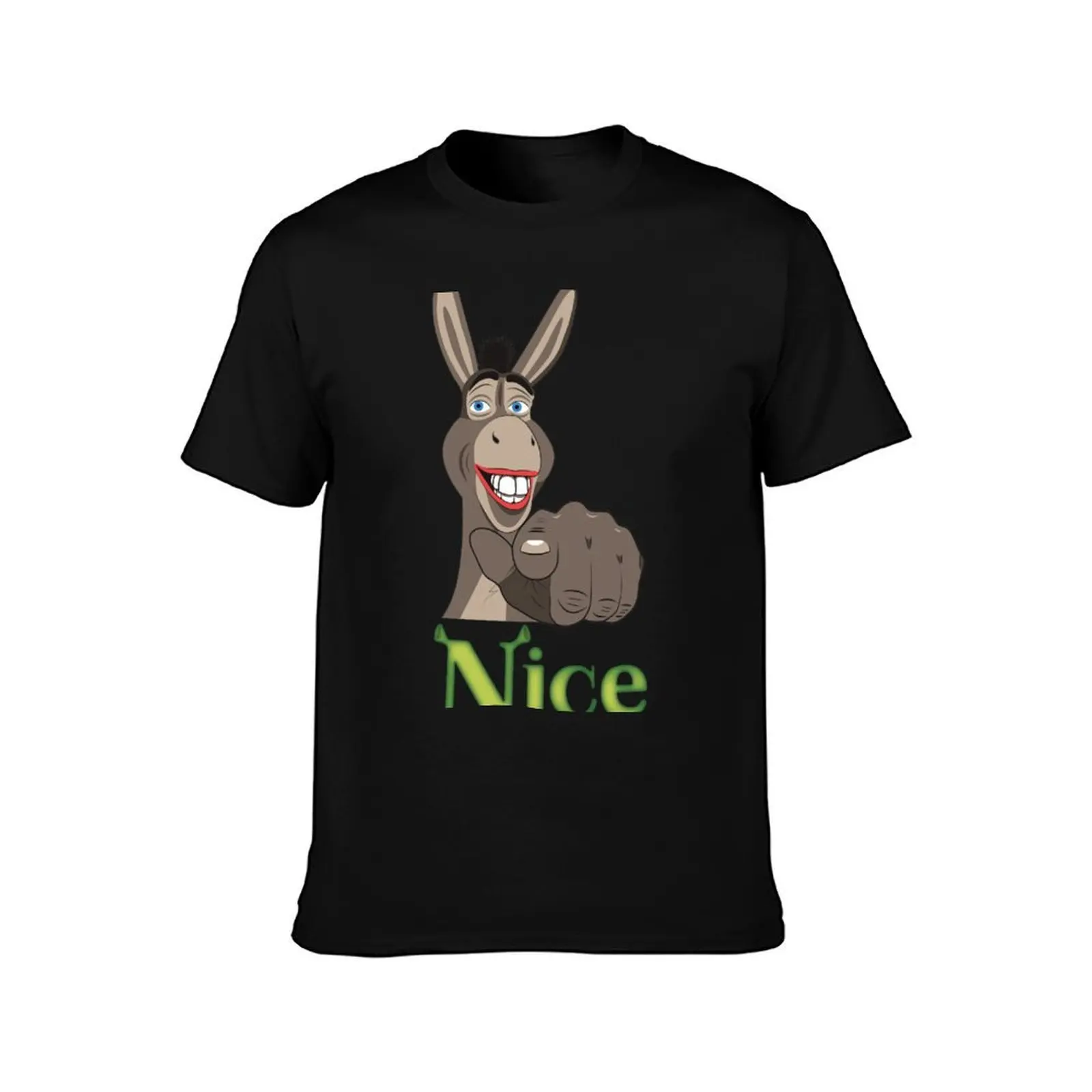 Nice Donkey Pointing Design T-Shirt Stain Resistant Casual Tee T-Shirt