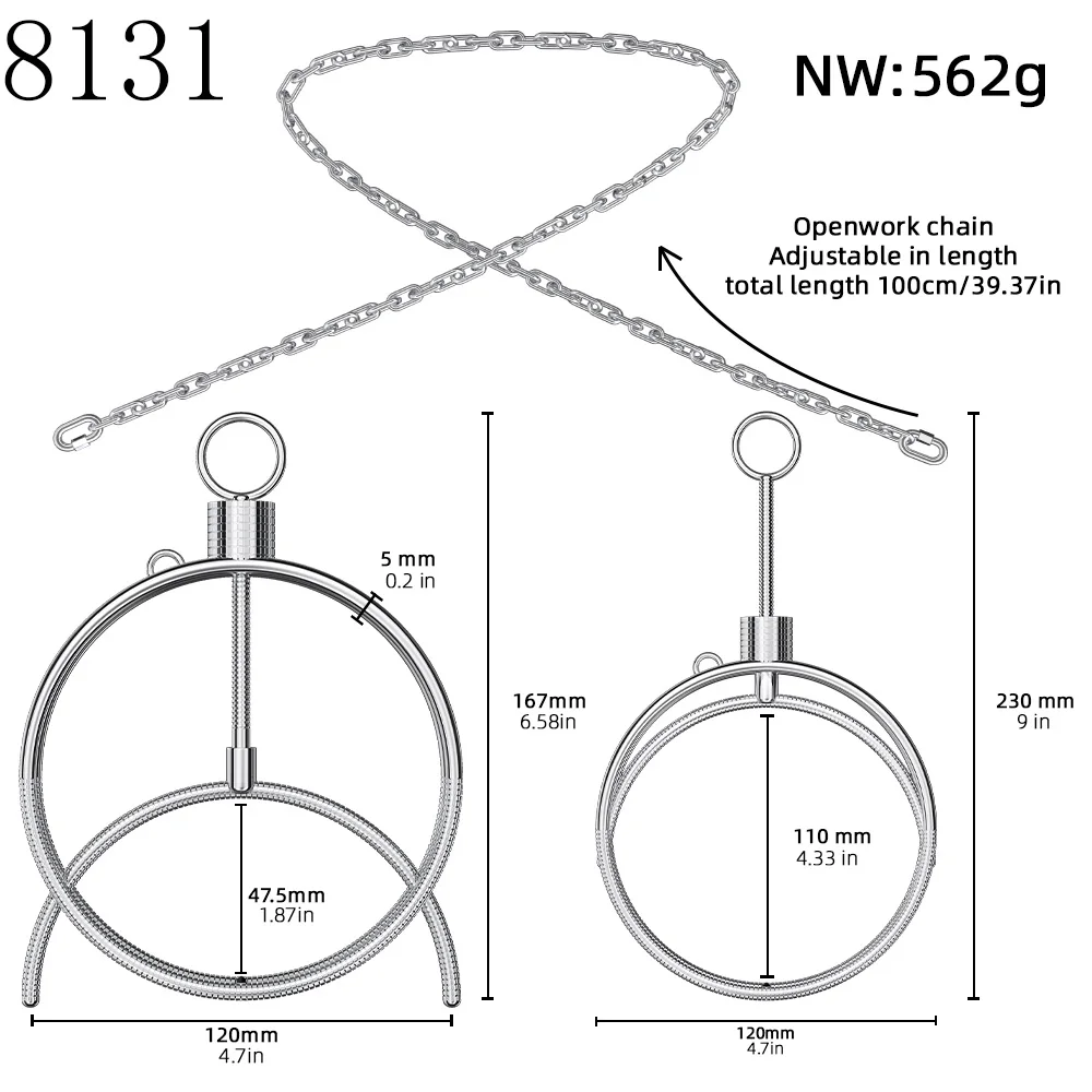 QKKQ Stainless Steel Chest Clamp And Restrain Breast Bondage Nipple Stimulation Pleasure BDSM Sex Toys For Women Men Fetish Toy