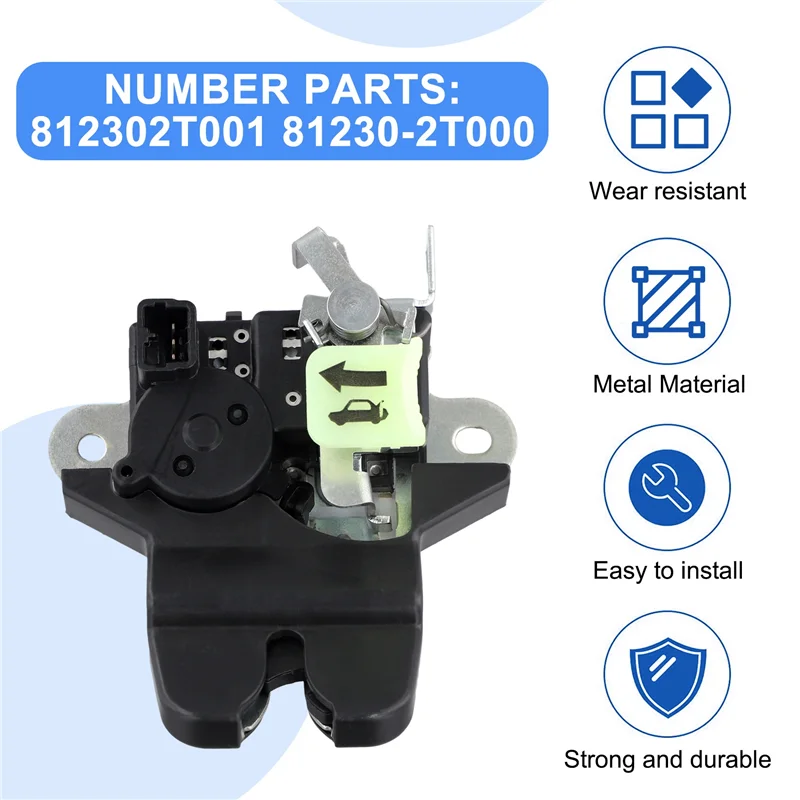 AU28-Защелка задней двери багажника автомобиля 812302T001 81230-2T000 для Kia Optima 2011-2015 Замок крышки багажника