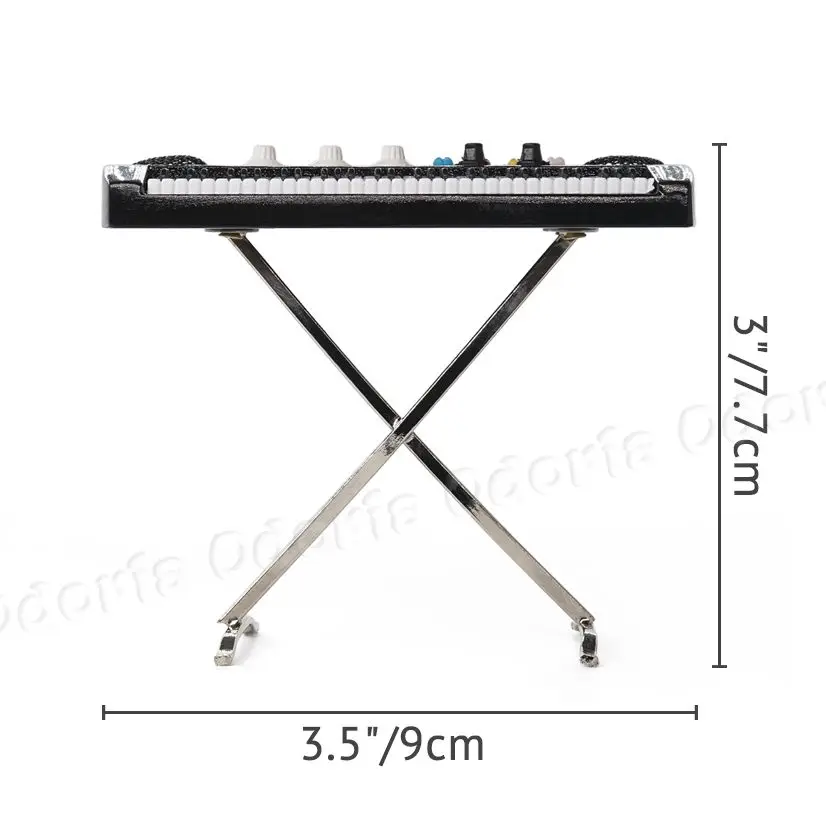 Odoria 1:12 Miniature Keyboards Electronic Organ Electone Unplayable Musical Instrument Model Dollhouse Accessories Decoration