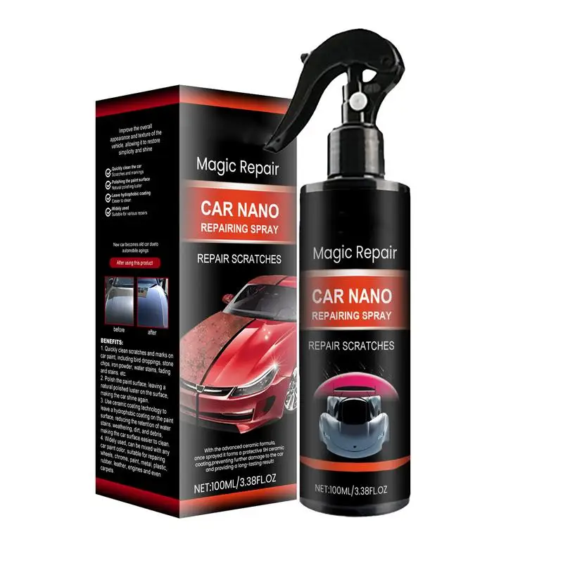 

Automobile Coating Spray 100ml Auto Crystal Nano Coating Agent Hydrophobic Automobile Cleaning Tool For Sedan Mini Car RV SUV