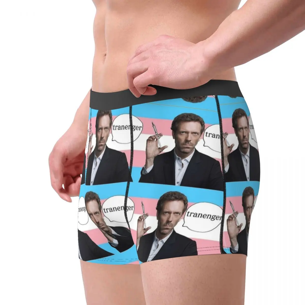 الدكتور غريغوري هاوس الملابس الداخلية التلفزيون الأمريكي الطباعة سراويل بوكسر الساخن الرجال السروال تنفس الملاكم موجز هدية عيد ميلاد #3