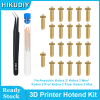 HIKUDIY 10PCS 0.4mm 3PCS 0.2/0.6/0.8/1.0mm Volcano Brass Nozzles for Anycubic Kobra 2/2 Neo/2 Pro/2 Plus/2 Max 3D Printer Parts