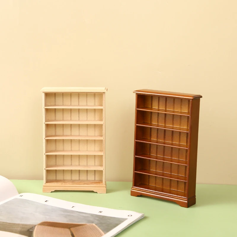1:12 libreria in miniatura per casa delle bambole scaffale portaoggetti a 6 strati vetrina vetrina mobili modello Decor accessori per la casa delle bambole giocattolo