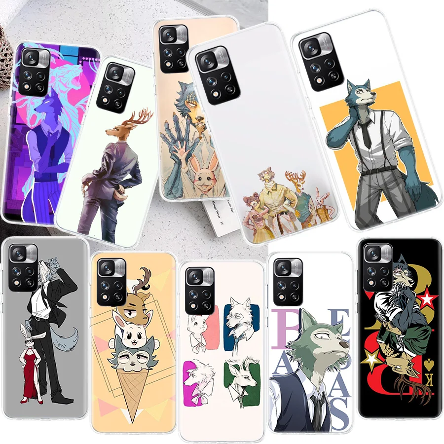 Beastars Legosi Phone Case For Xiaomi X3 X4 F4 GT NFC X5 X6 X7 Pro 5G M3 M4 M5 M5S Mi F6 F5 F3 F2 F1 Cover Soft TPU Capa Coque C