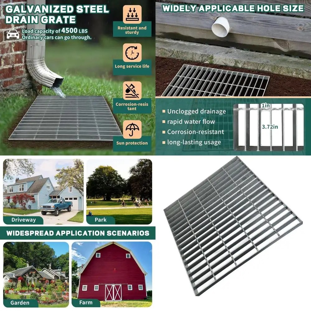 

60cm Square Steel Drain Grate, B125 Load Class, for Driveway and Concrete Floors