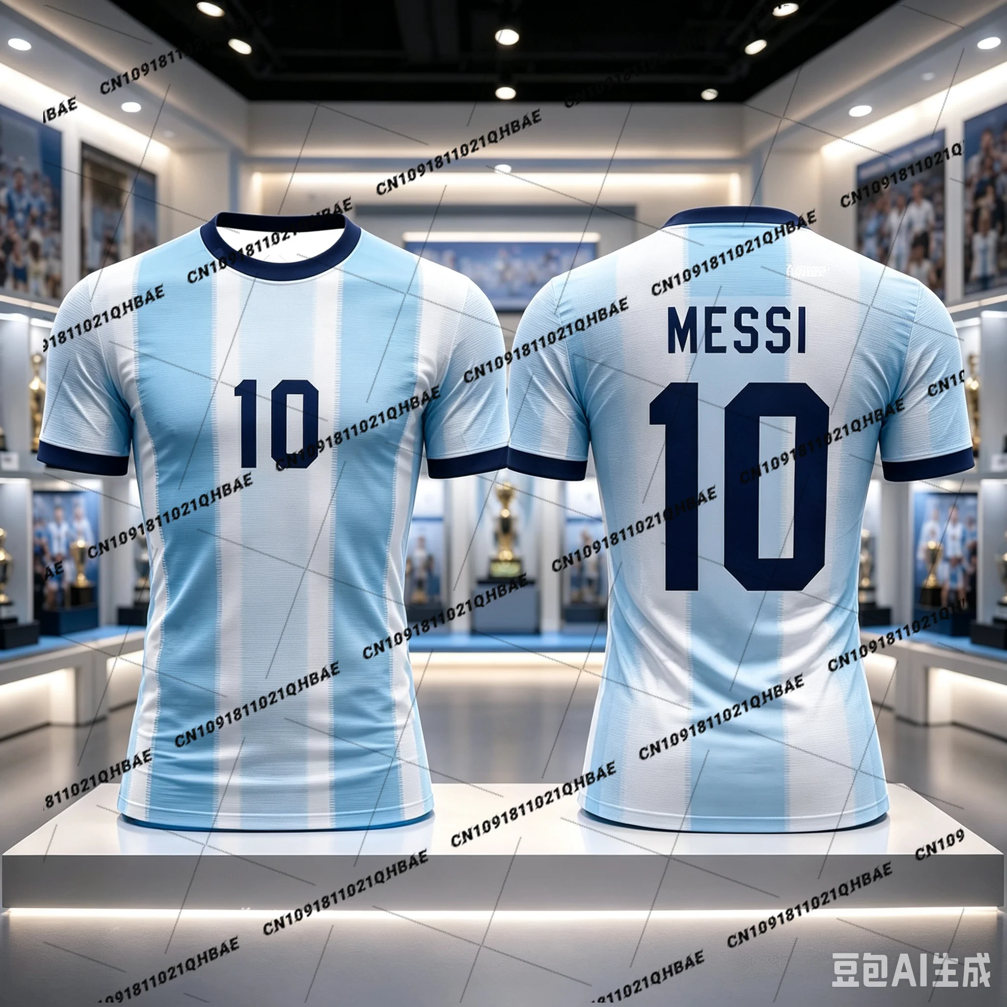 Maillot de football commémoratif Messi 2026 pour les fans – T-shirt de sport décontracté à manches courtes, respirant et à séchage rapide pour enfants et adultes