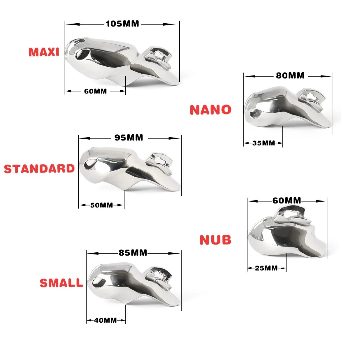 New HT V4 Stainless Steel Chastity Device Male Chastity Cage 5 Size Penis Lock With Penis Ring Sexy Toys For Men Adults Shop 18+ view 5