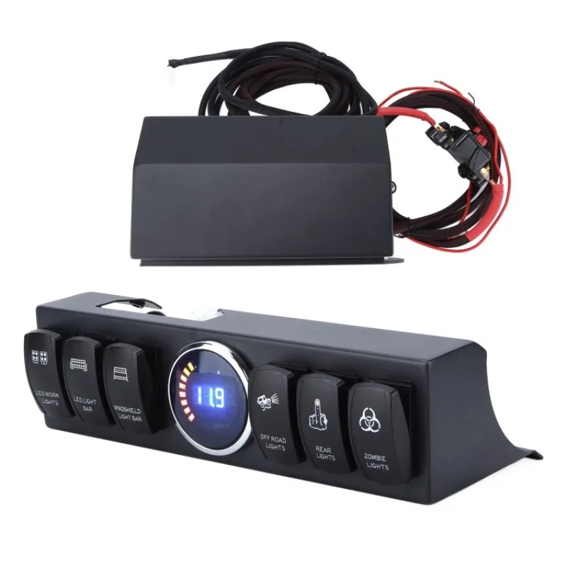 2007-2017 6 groups of rocker toggle switch panel fuse relays for 12V