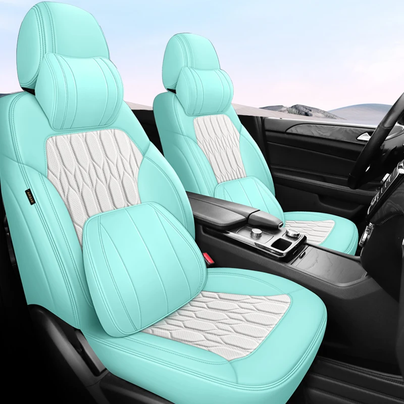 

Custom car seat cover leather 5 seats For auto ALFA ROMEO STELVIO Giulia 2015-2022 auto accessories interior seat protector