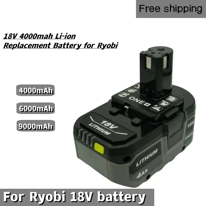 

4 Ач для RYOBI P108 18 В One + Plus аккумулятор 18 В литий-ионный электроинструмент P104 P107 RB18L50 RB18L20 P108